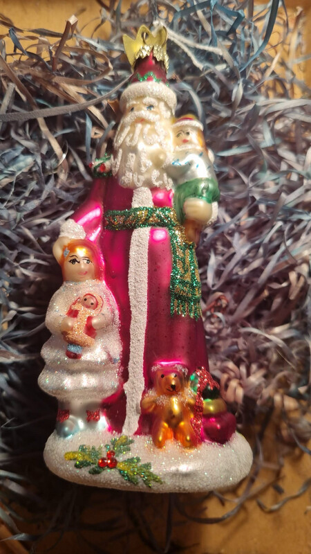 kerstman met kinderen / Jr70 / 12,5cm