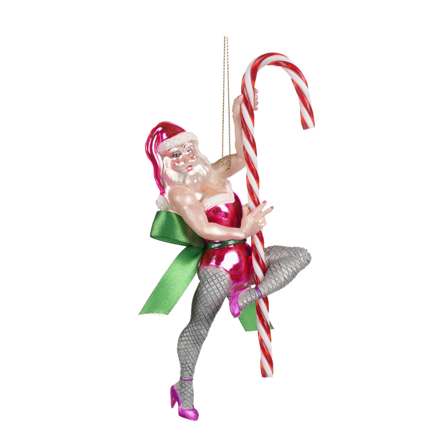 Zuurstok dansende kerstman / 17cm