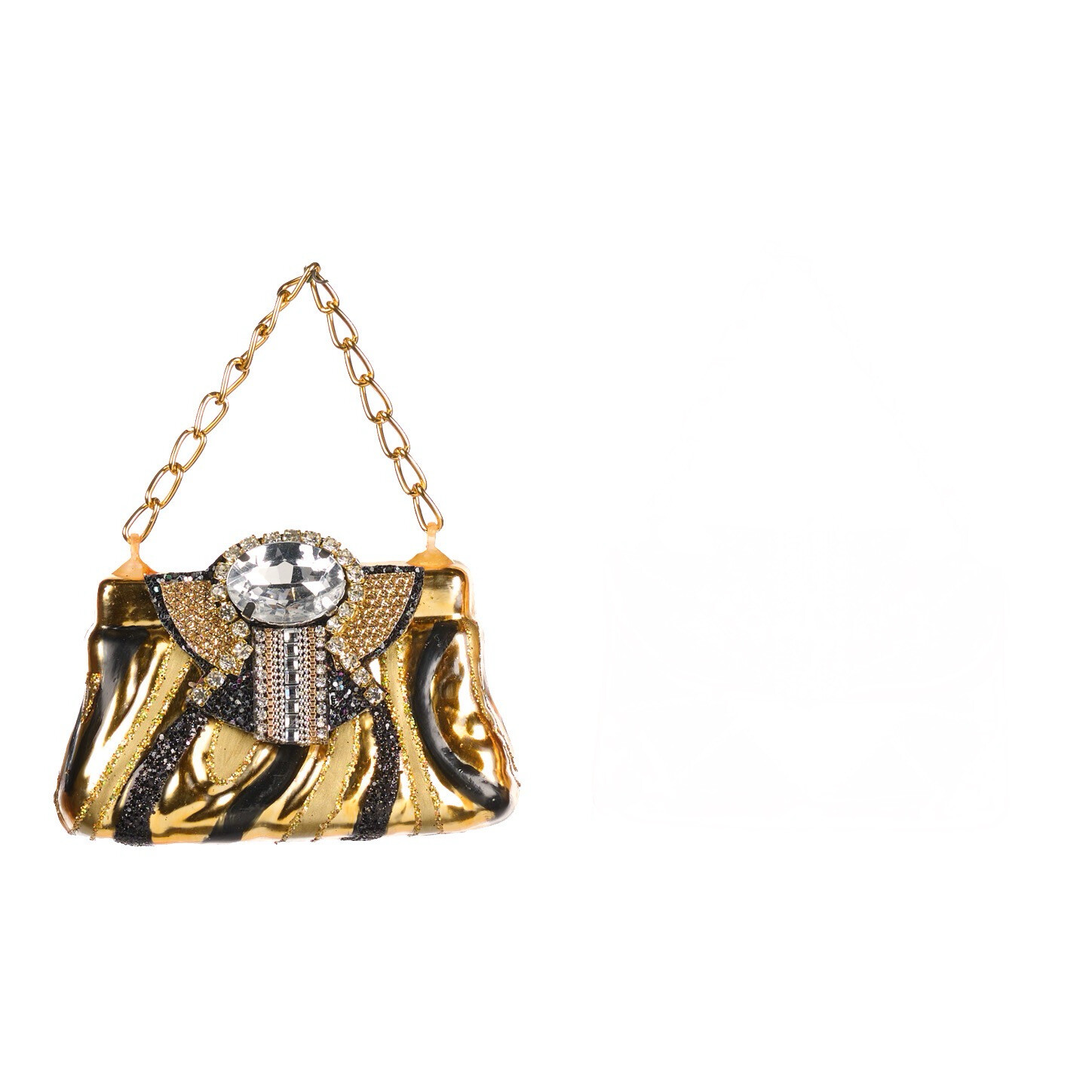 Juwelen tasje/ goud / 10cm