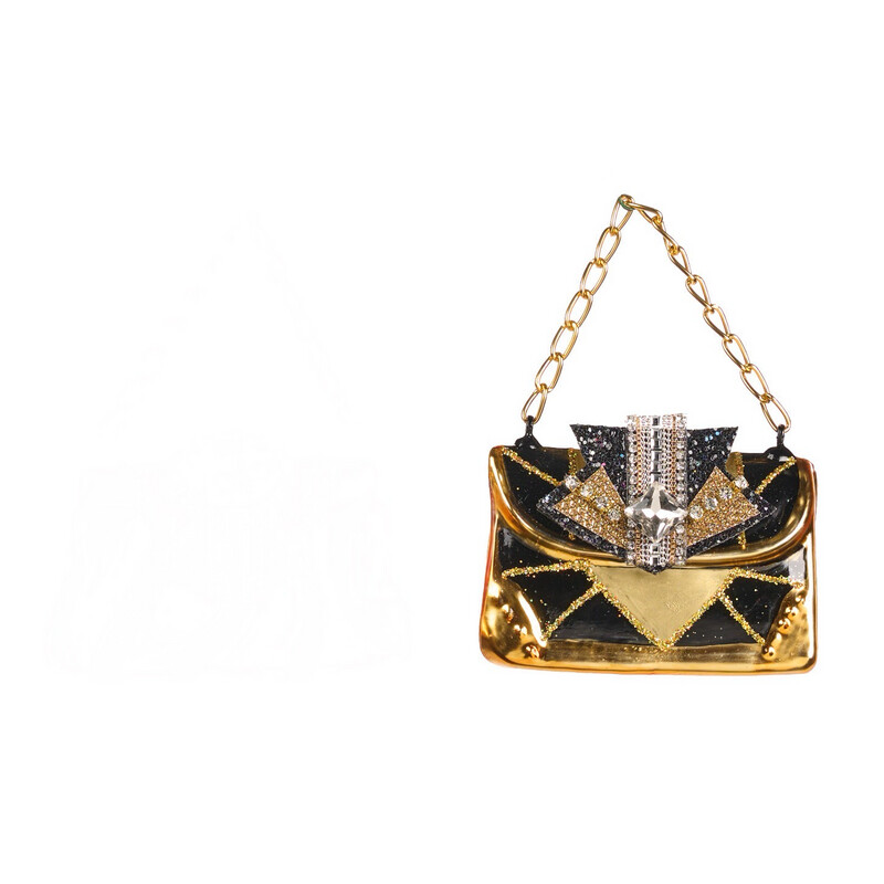 Juwelen tasje/ zwart / 10cm