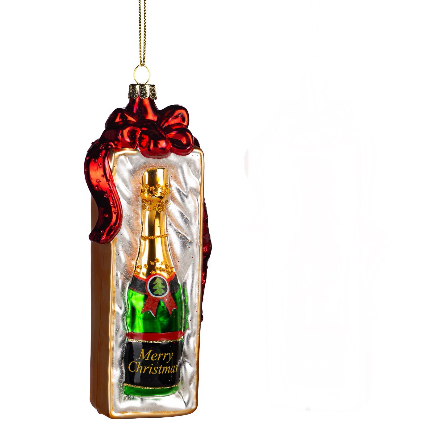 Champagne in kist goude fles / 16cm