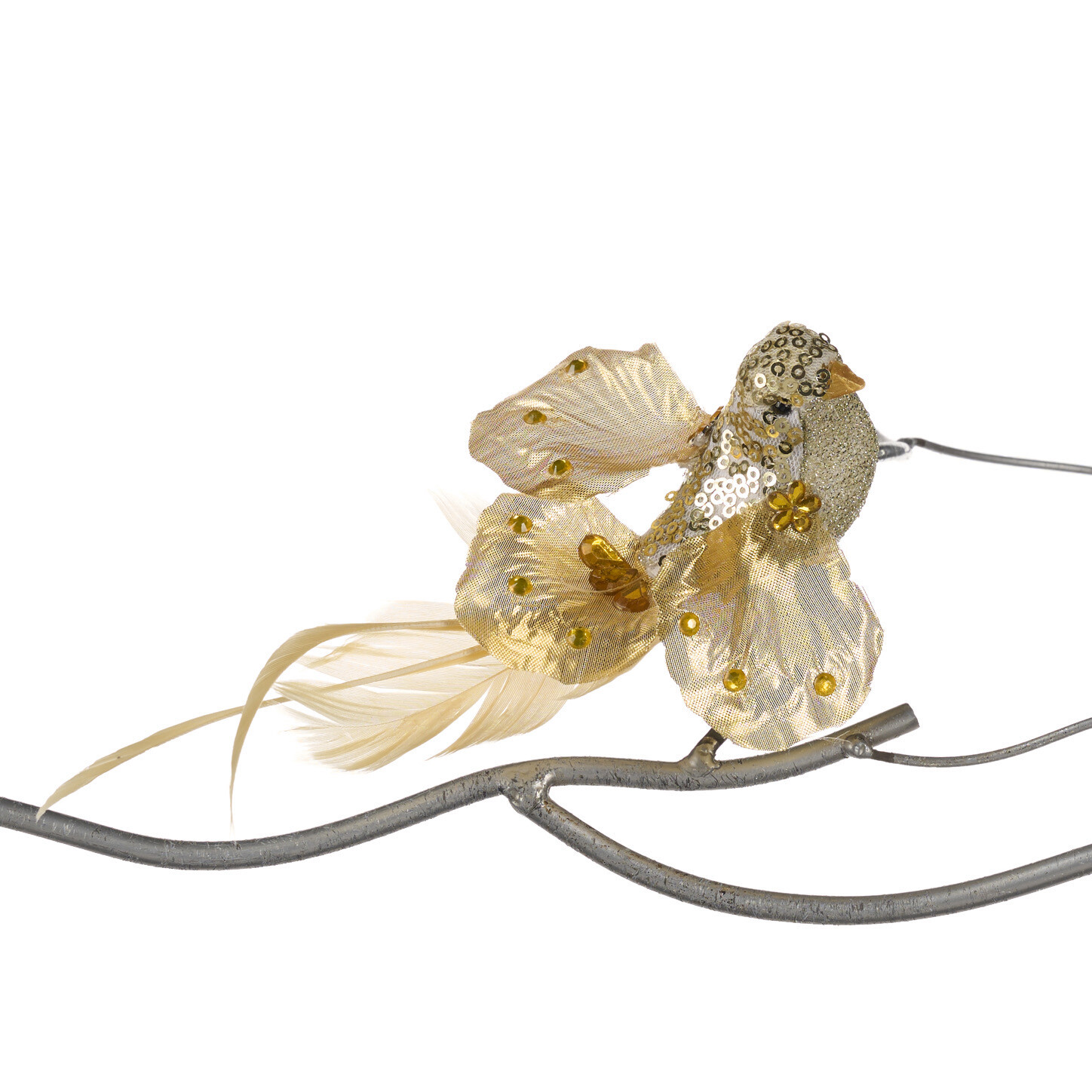 Diamond bird op klip / 18cm