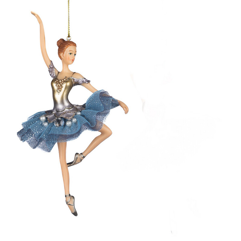Delfst blauwe ballerina / 19cm