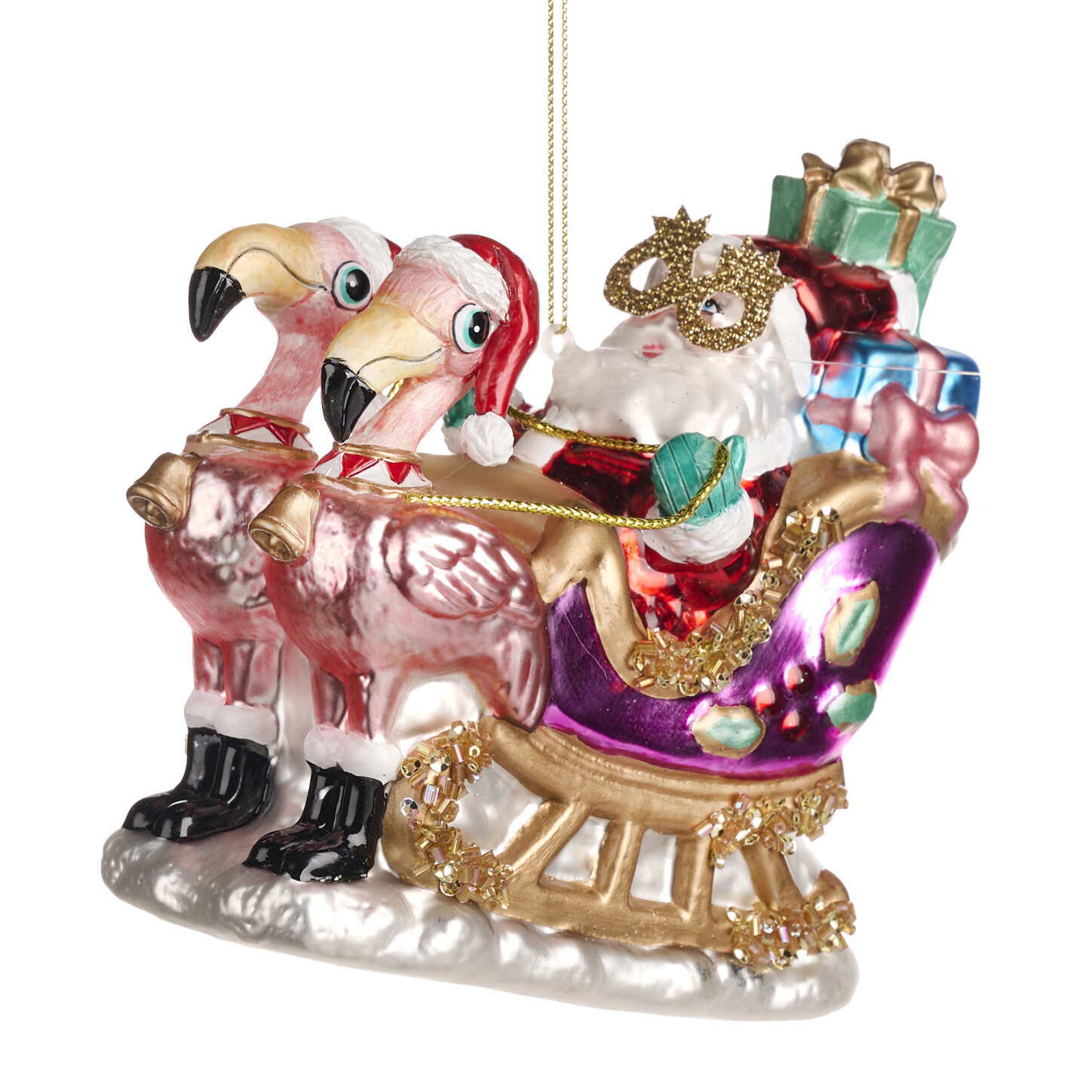 Crazy santa flamingo / 13cm