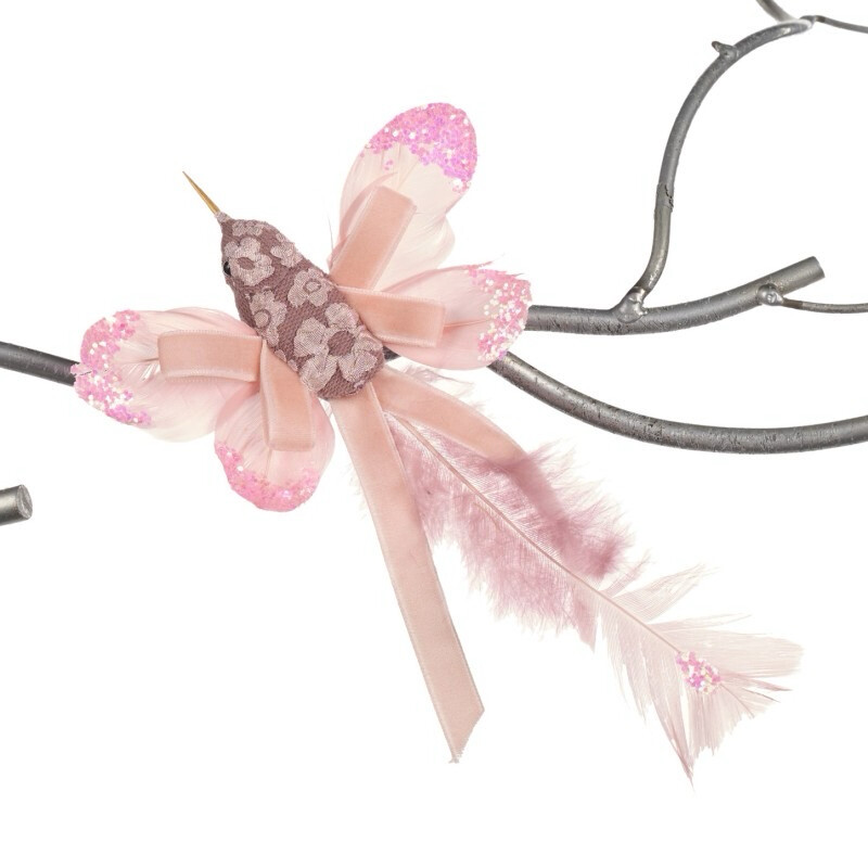 Vlieg met roze glitters / 19cm
