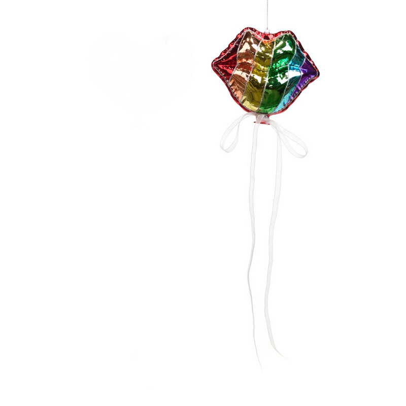 Hart ballon regenboog/ 13cm