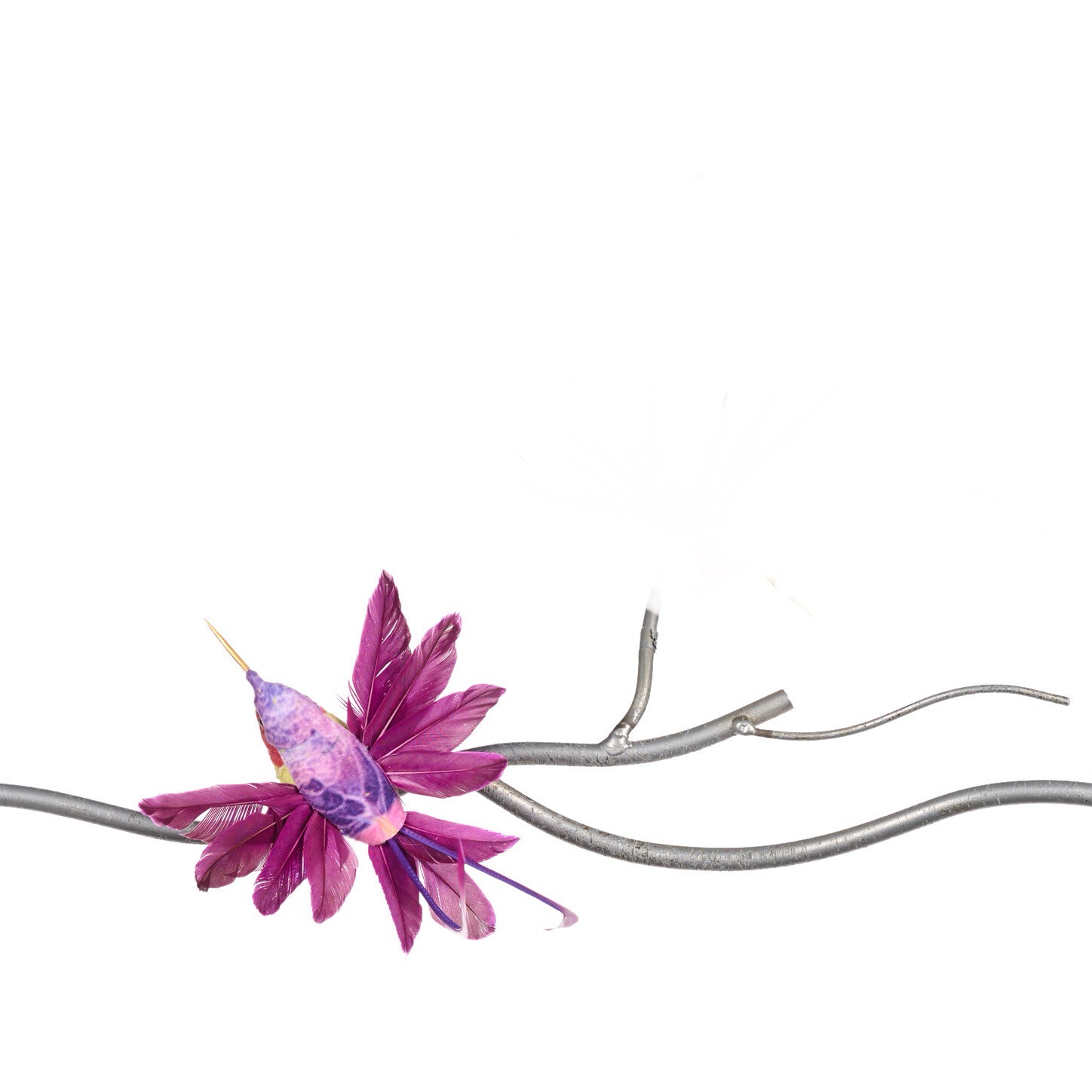 Kolibrie paars met klip / 18cm
