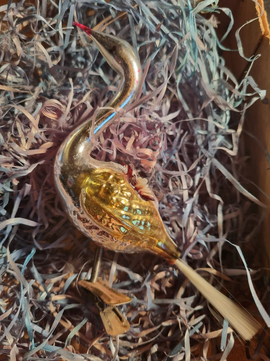 Vogel goud zilver / Jr 20,40 / 11cm