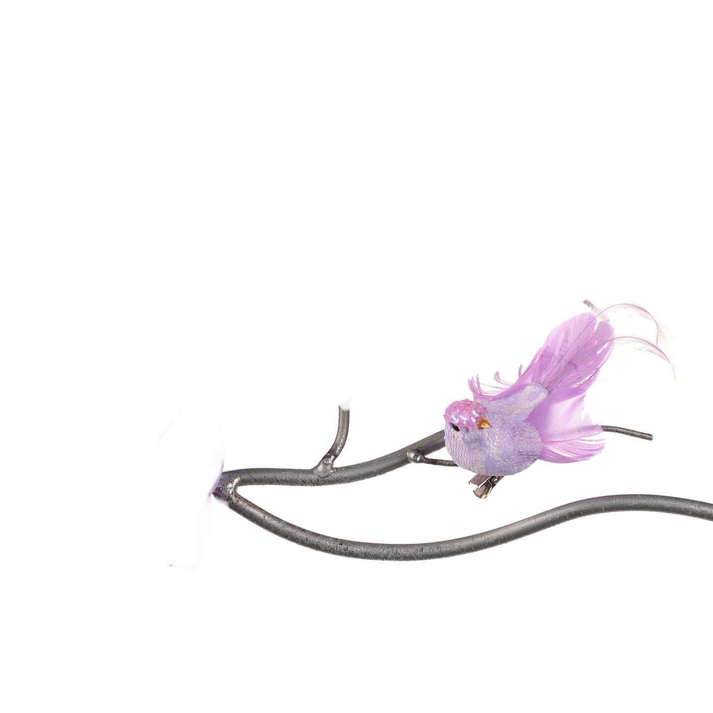 Vogel paars op klip / 10cm