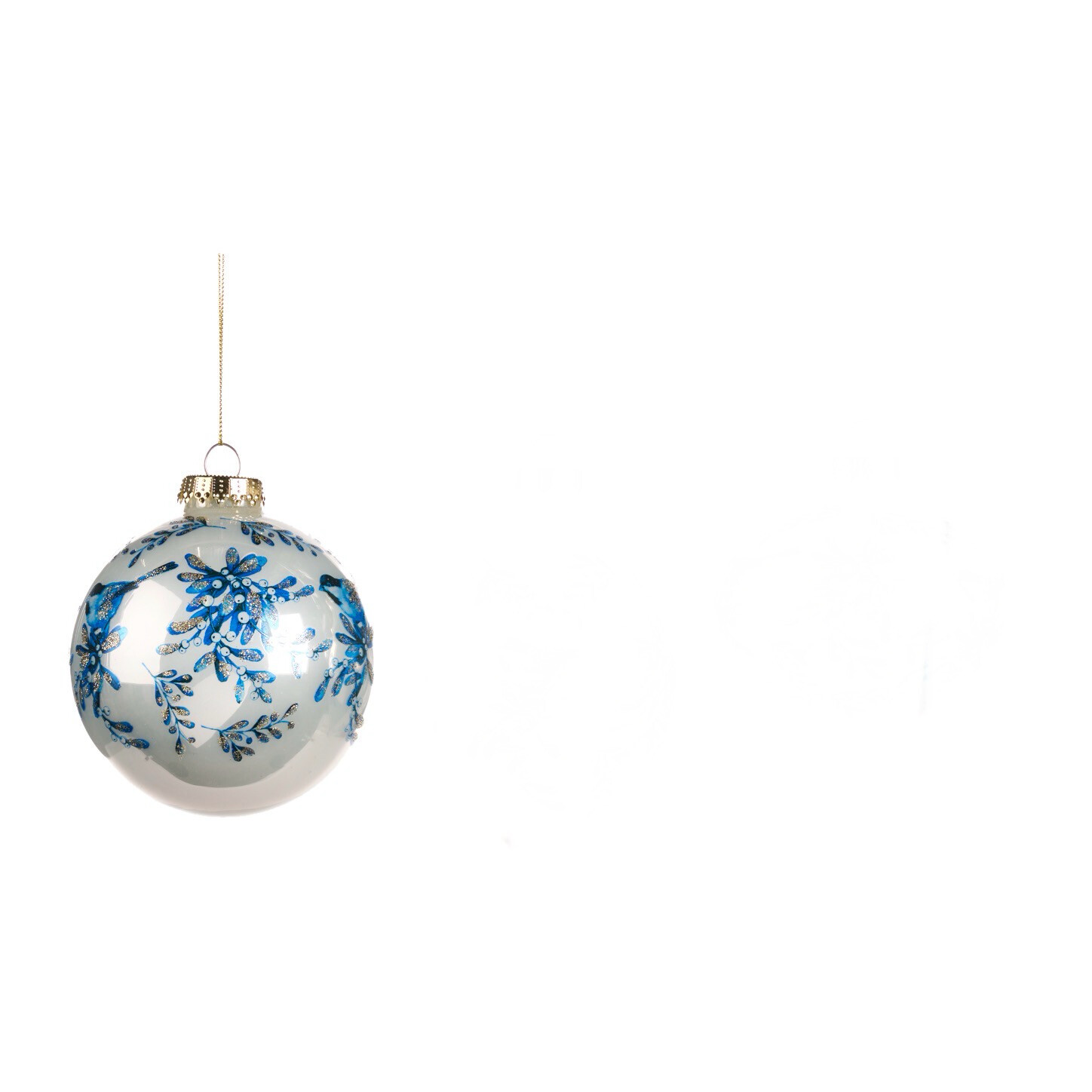 Delfst blauwe bal / 10cm