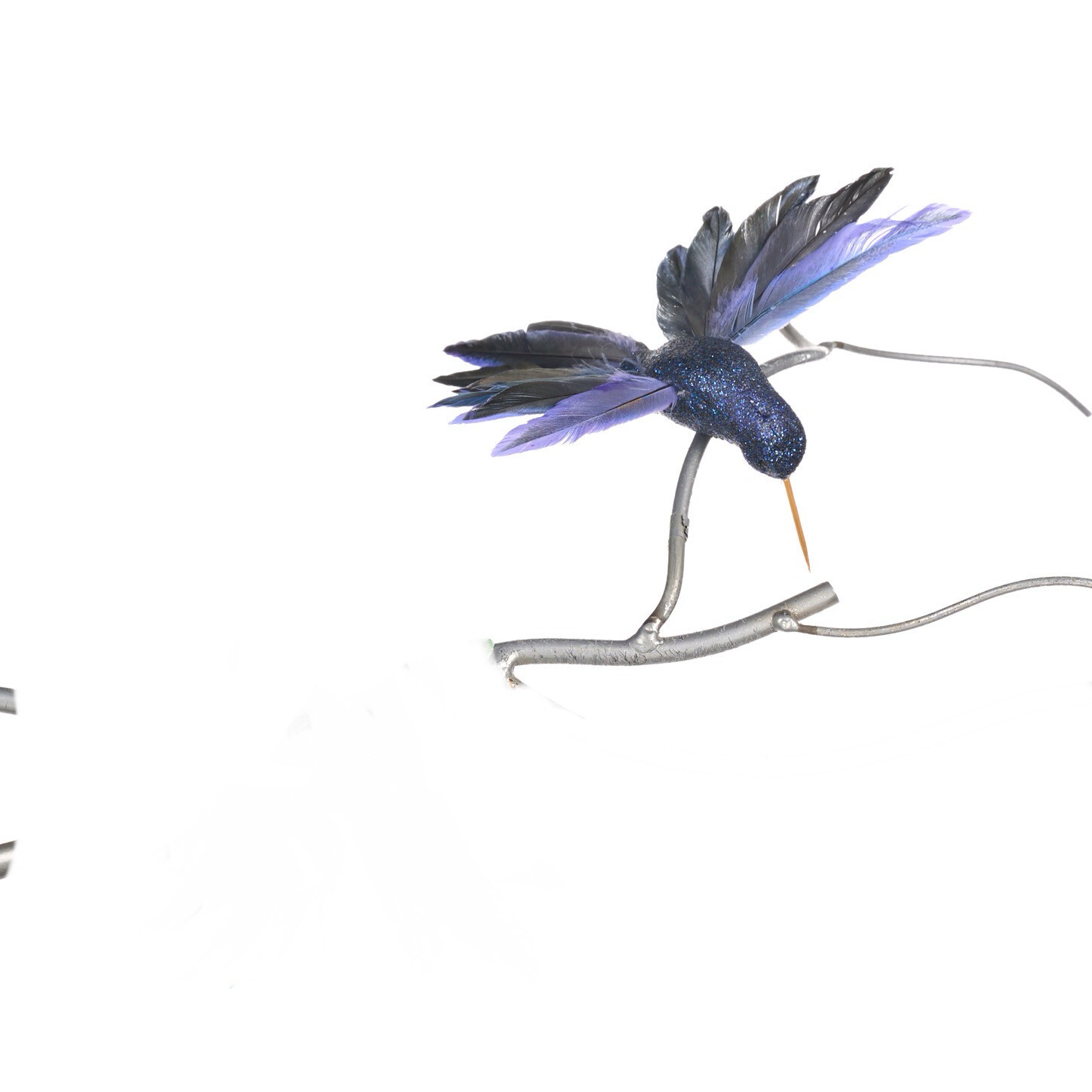 Glinsterende paarse vogel / 13cm