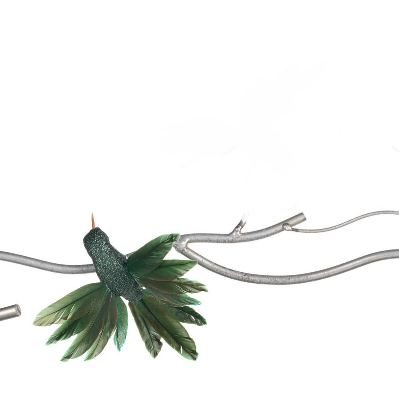 Glinsterende groene vogel / 13cm