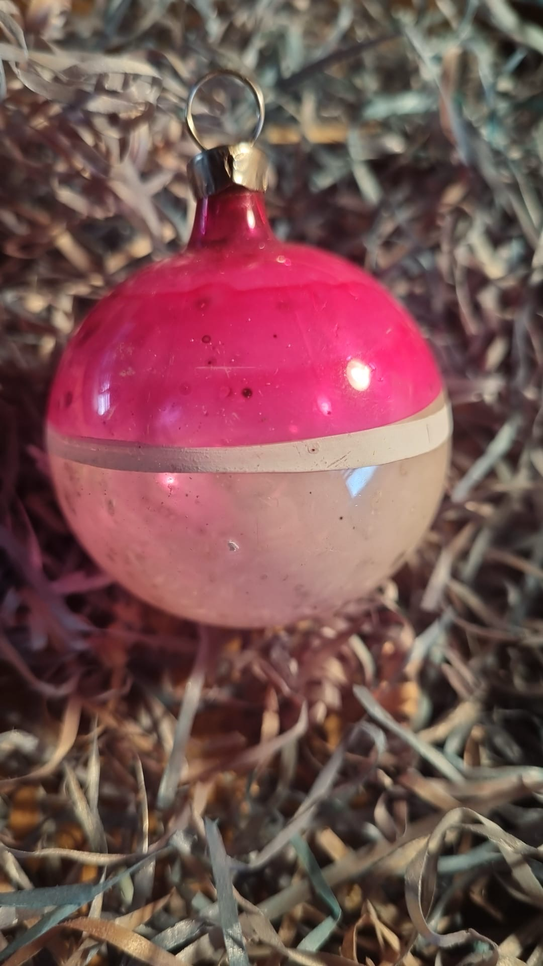 Kerstbal met bloem / Jr 20,40 /6,5cm