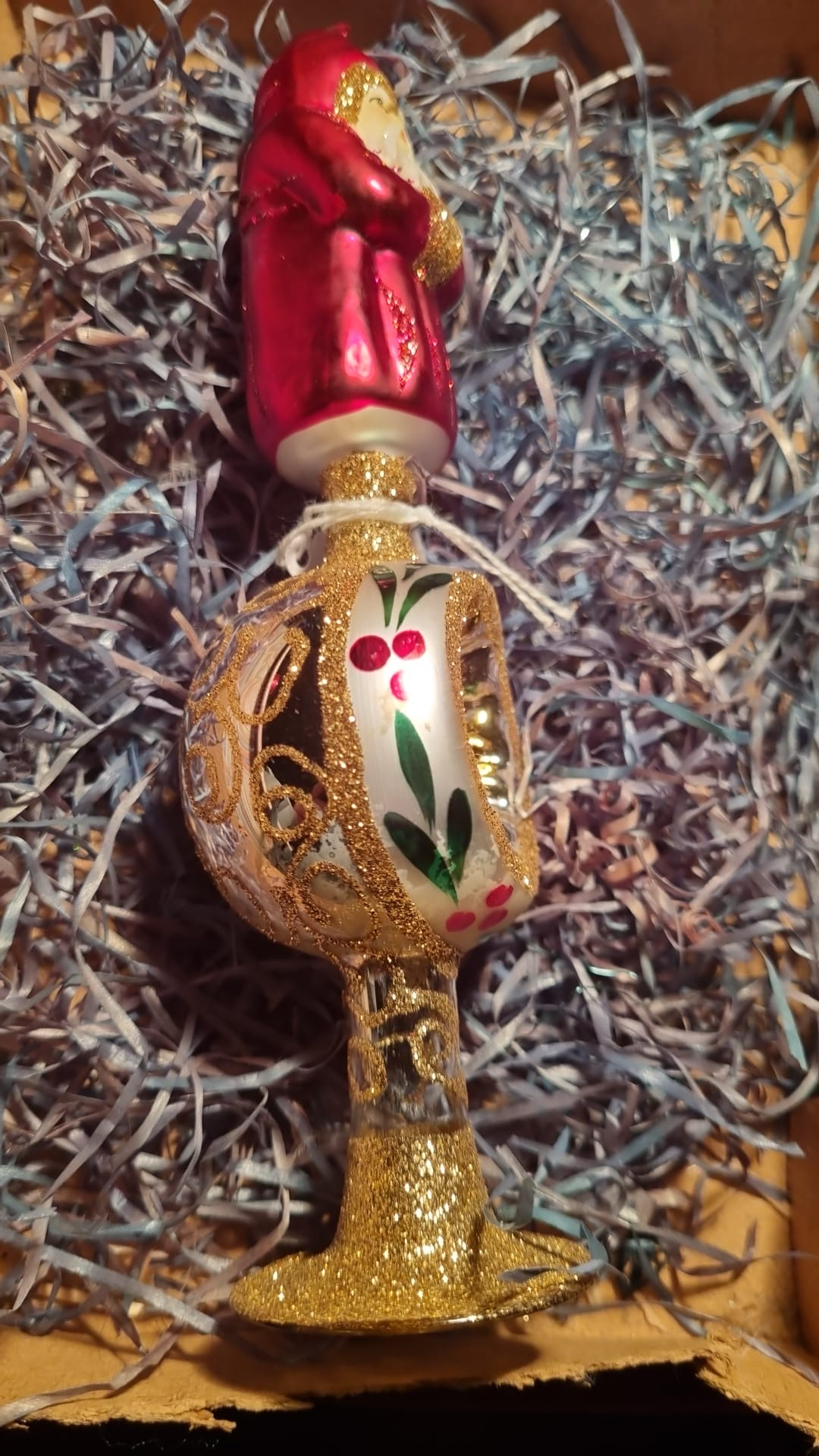 Kerstbal deuk piek / Jr 70,80 / 18cm