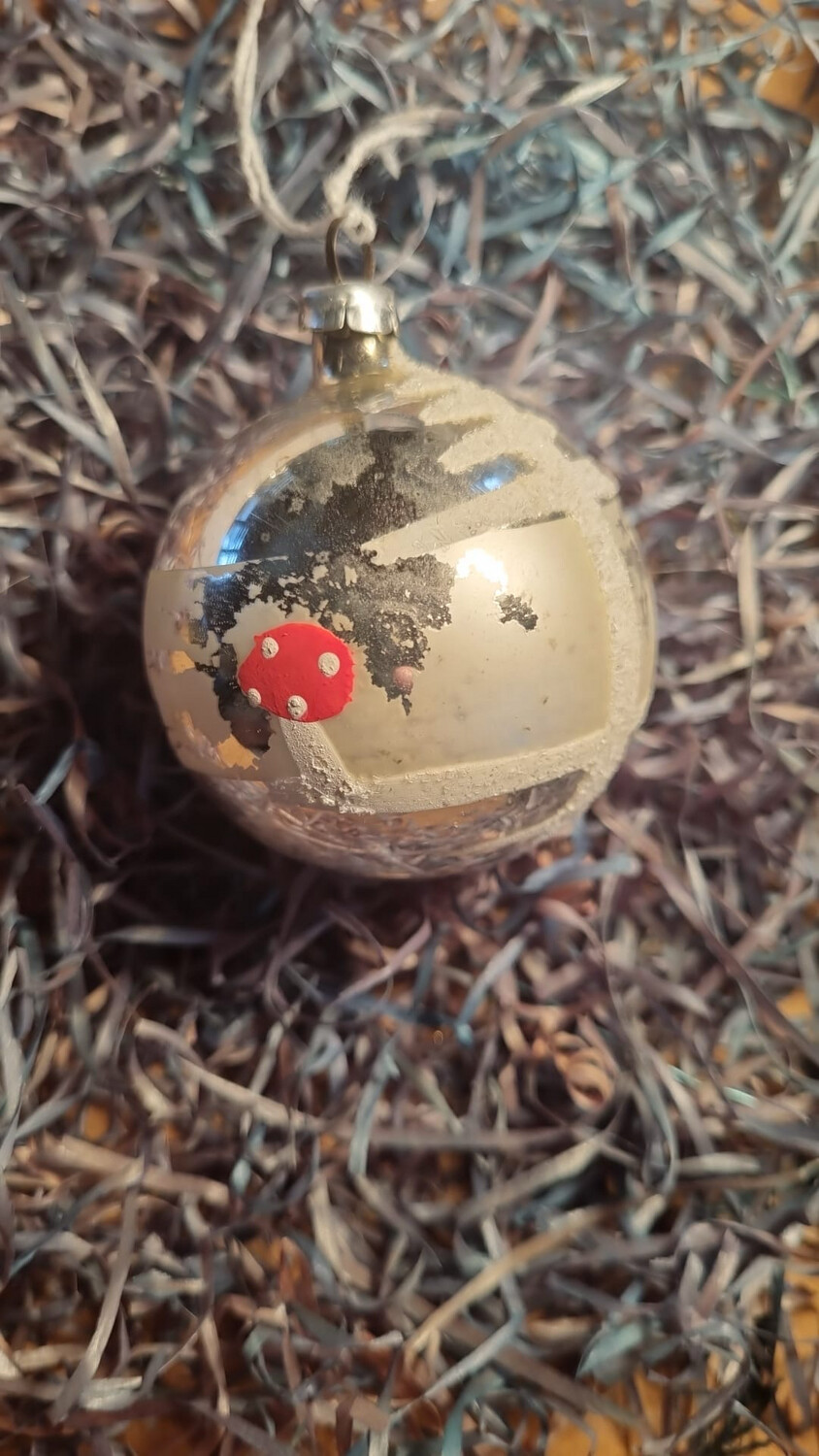 Paddestoel kerstbal / Jr 20,40 / 6,5cm