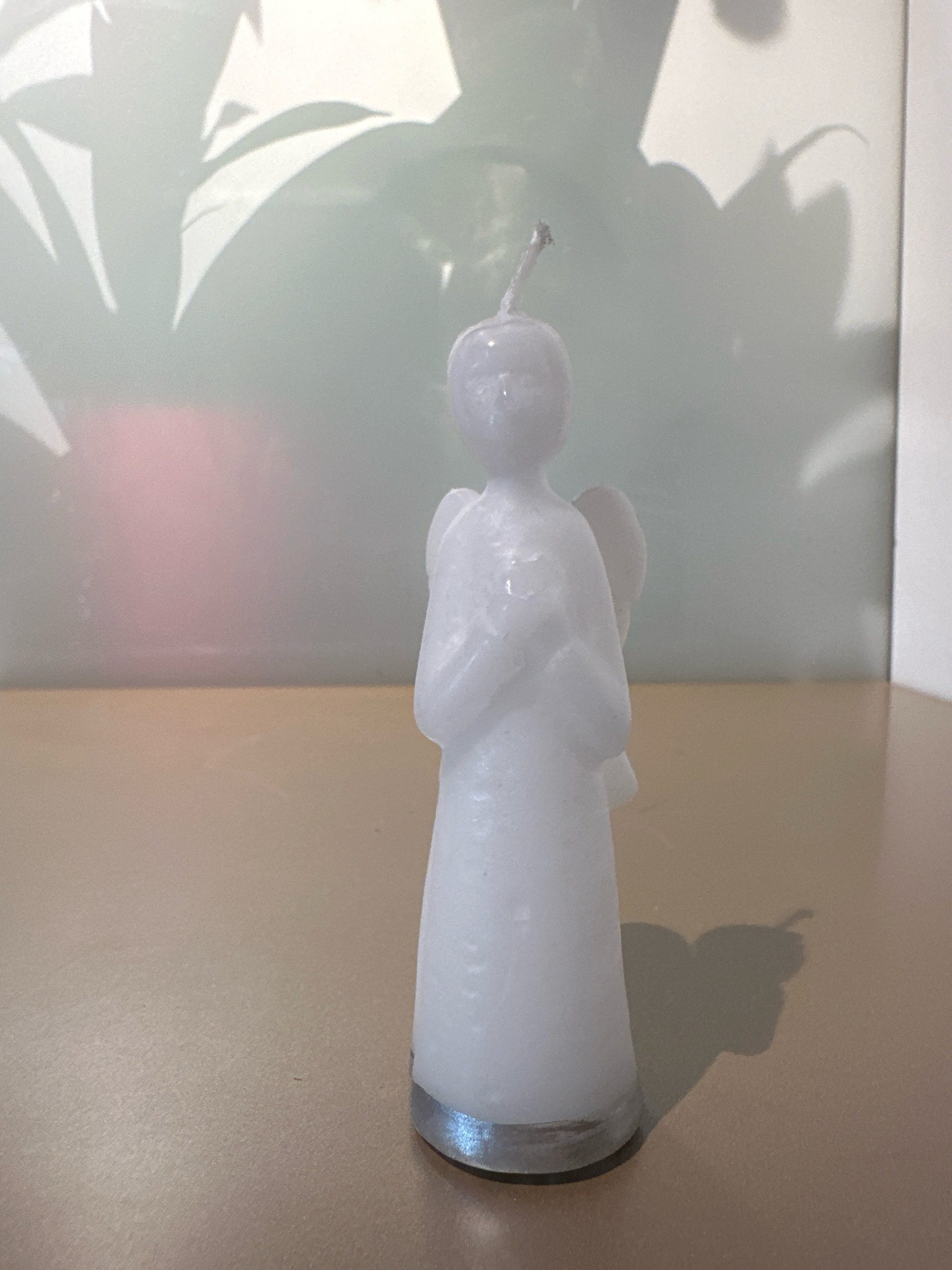 Engel kaars Zilver 10 cm