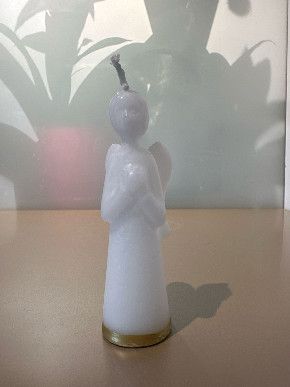 Engel kaars Goud 10 cm