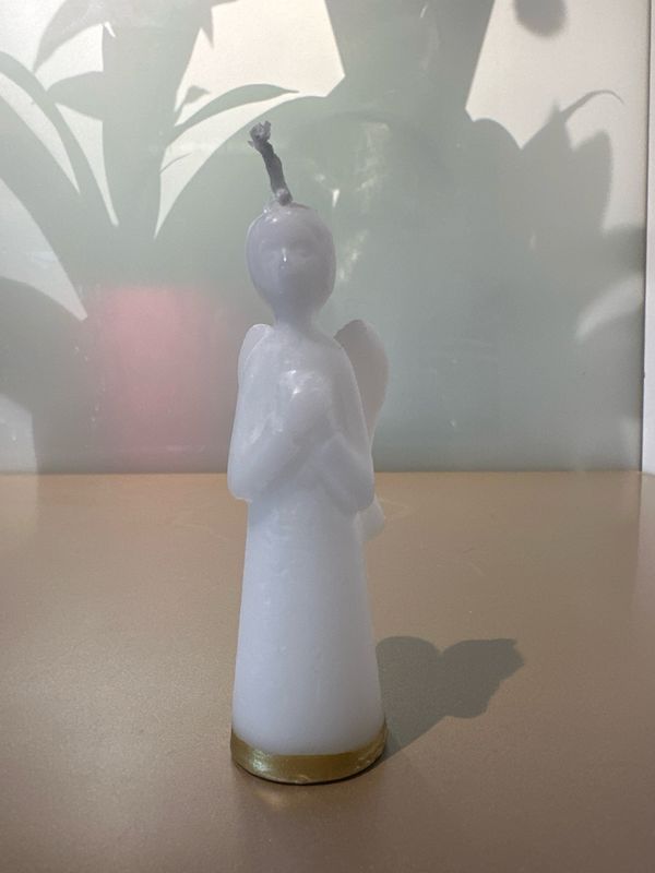 Engel kaars Goud 10 cm