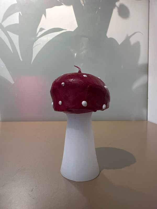 Paddestoel kaars 15 cm