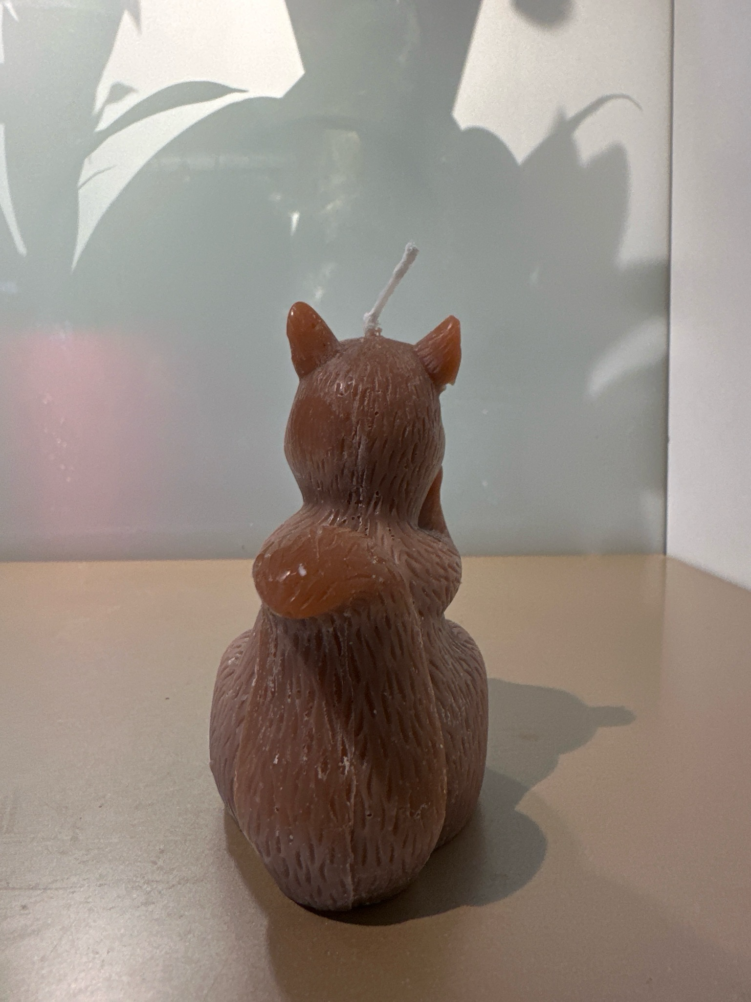 Eekhoorn kaars Bruin 10 cm