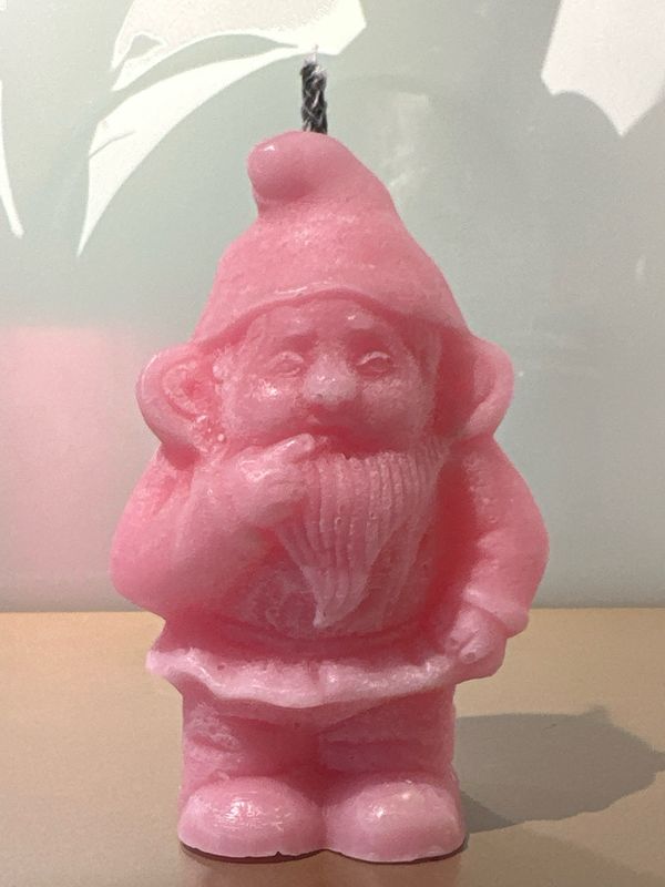 Kabouter kaars Roze 18 cm
