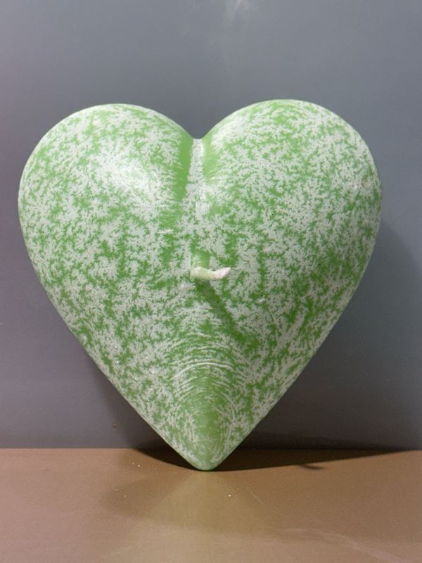 Groen hart kaars