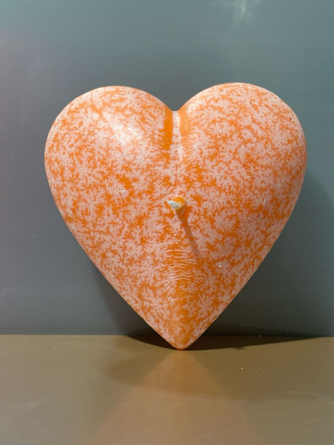 Oranje hart kaars