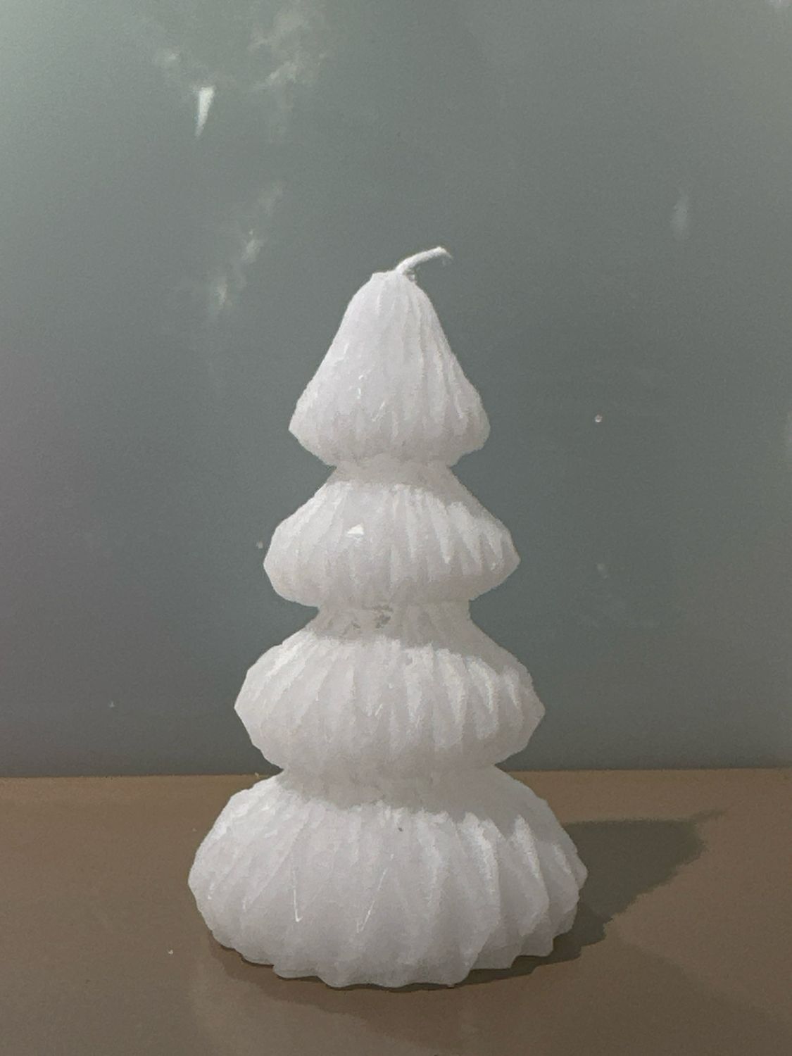 Kerstboom kaars Wit 14 cm