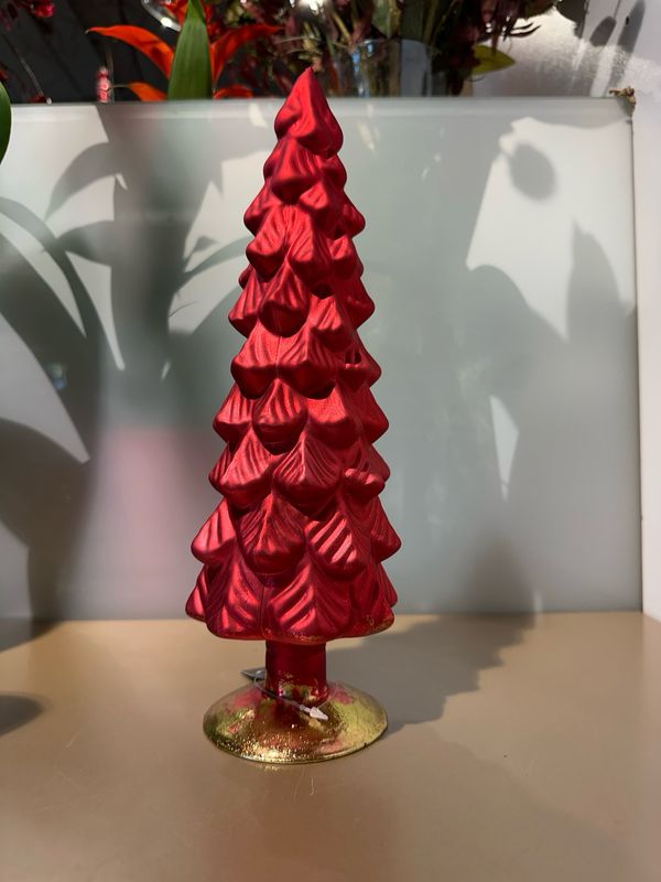 Kerstboom glas Rood / 30 cm