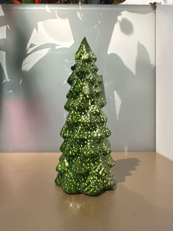 Kerstboom glas Bruin met verlichting