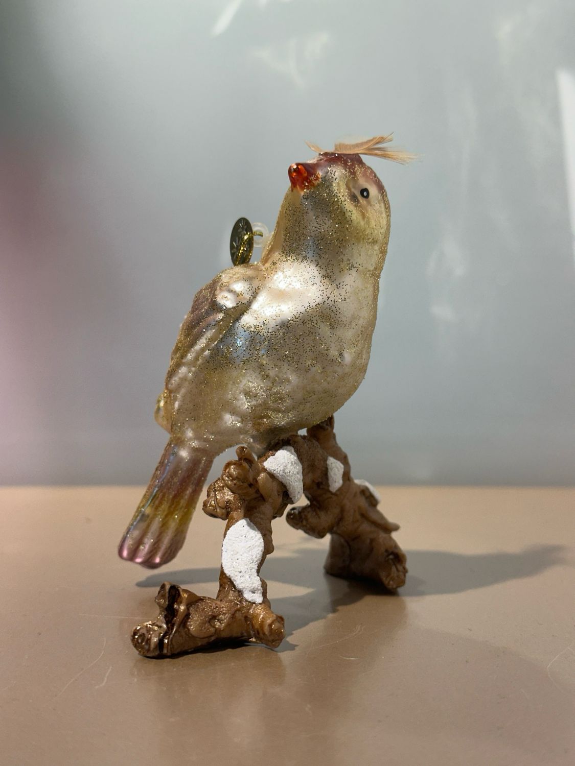 Vogel op stam / 10 cm