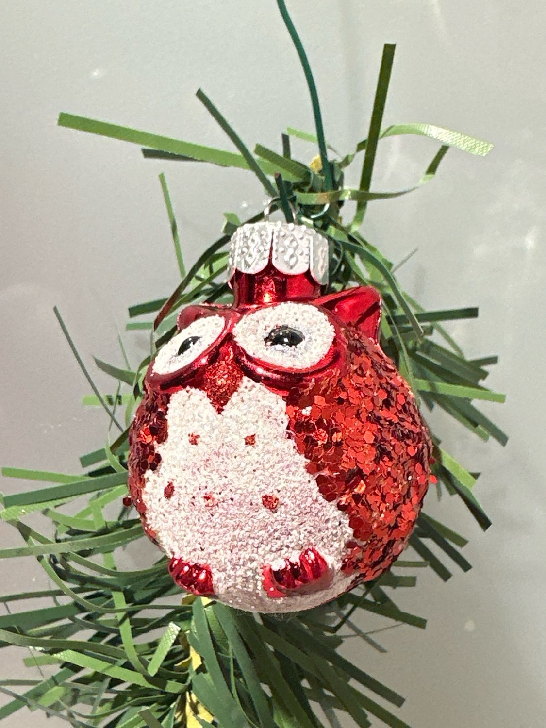 Uil kerstbal / 4 cm