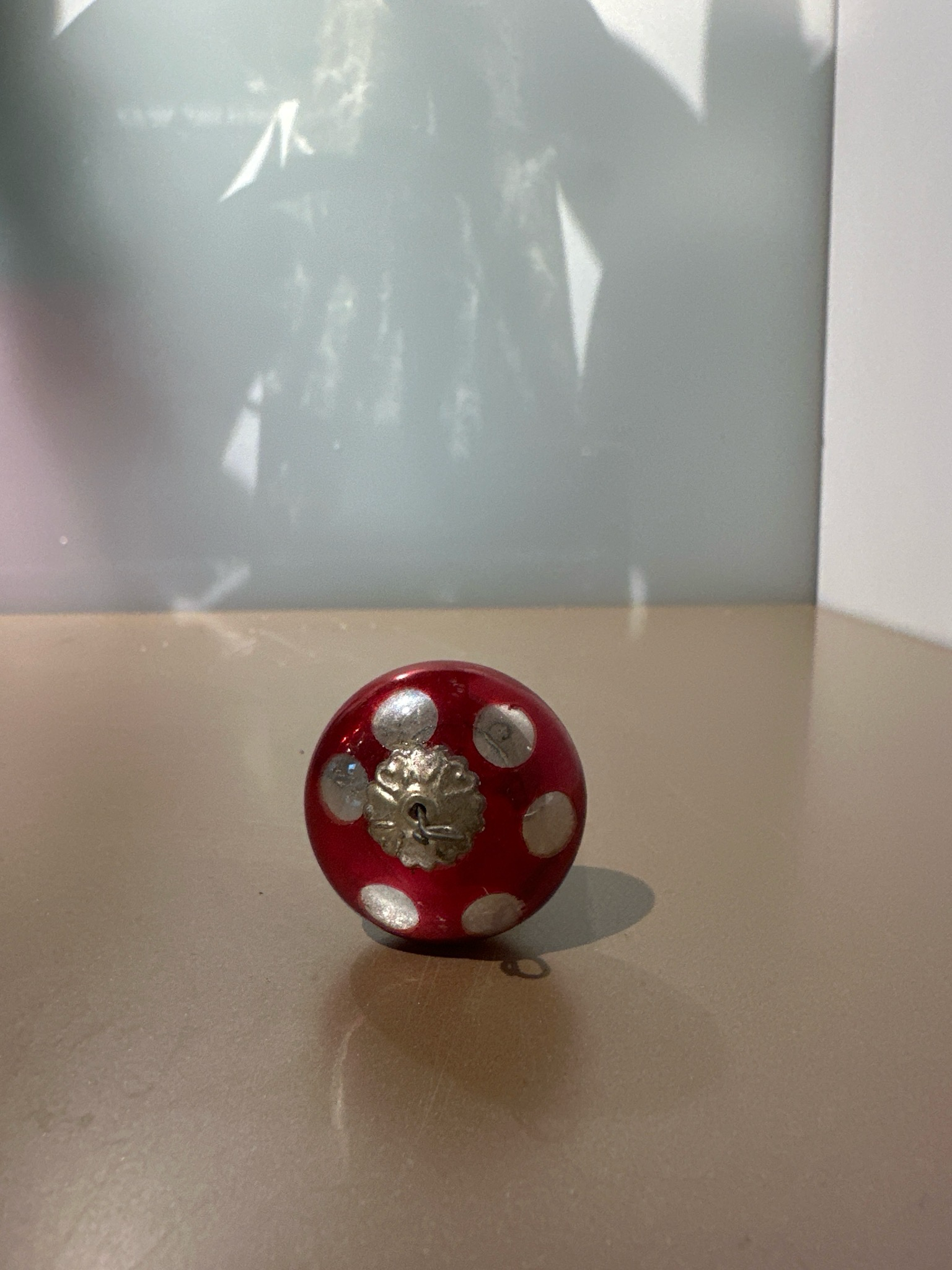 Paddenstoel kerstbal / 5 cm