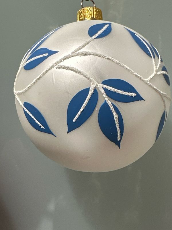 Herfstblaadjes blauw / 8 cm