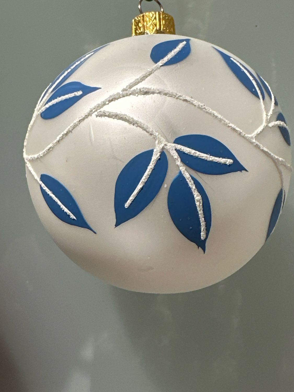 Herfstblaadjes blauw / 11 cm