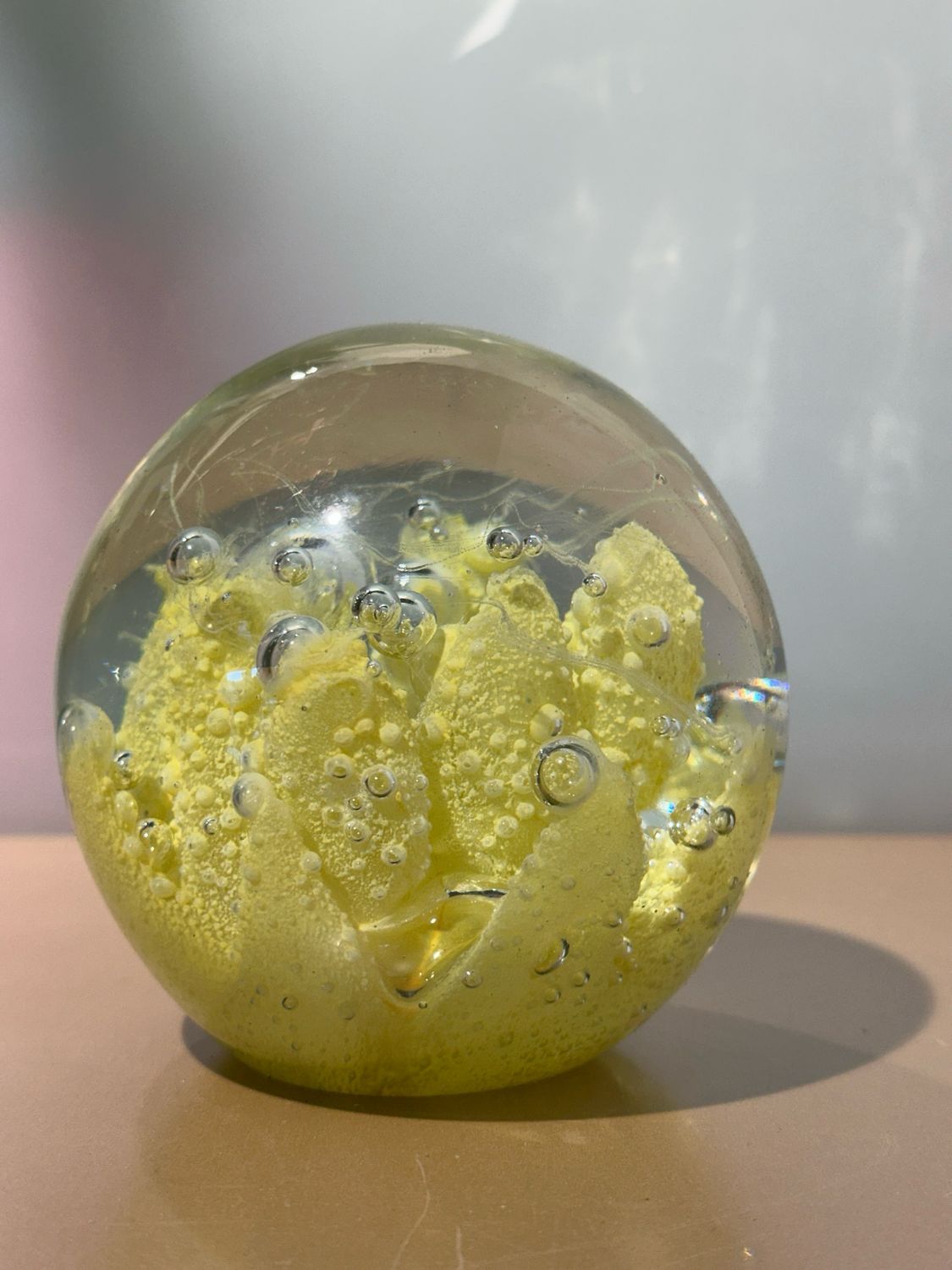 Glasbol koraal / 8 cm