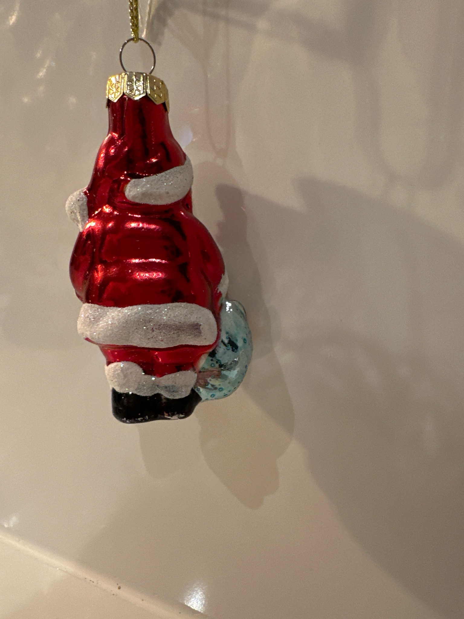 Kerstman hondje / 10 cm