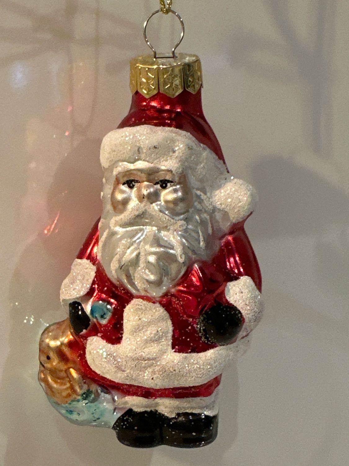 Kerstman hondje / 10 cm