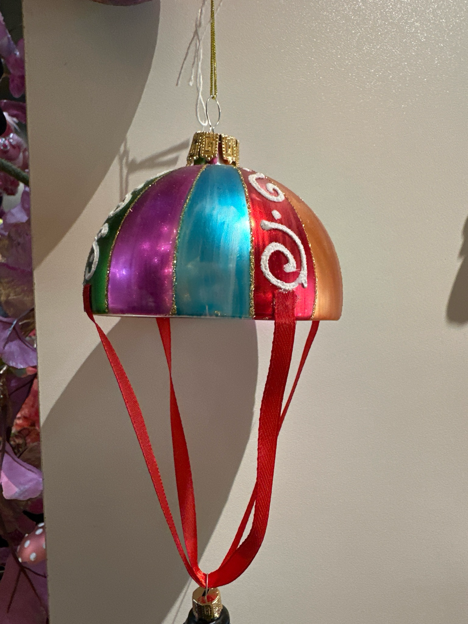 Parachute met sneeuwpop / 24 cm