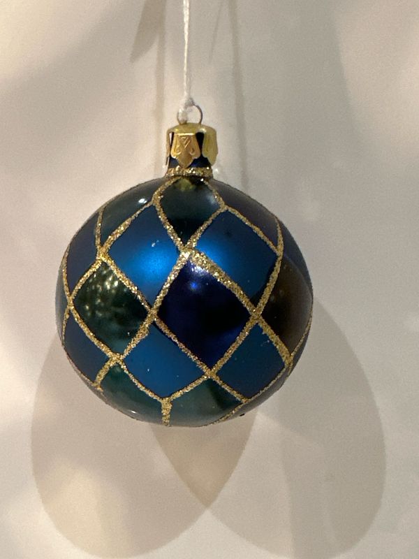 Ruitbal blauw / 7 cm