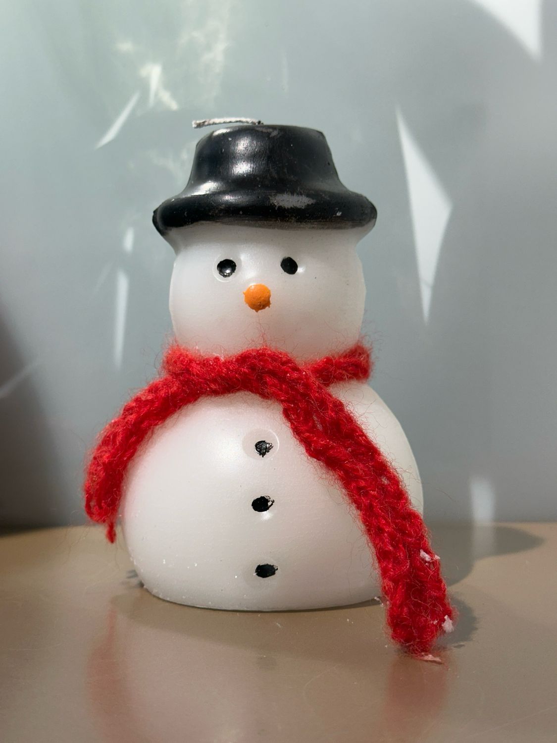 Sneeuwpop kaars / 15 cm