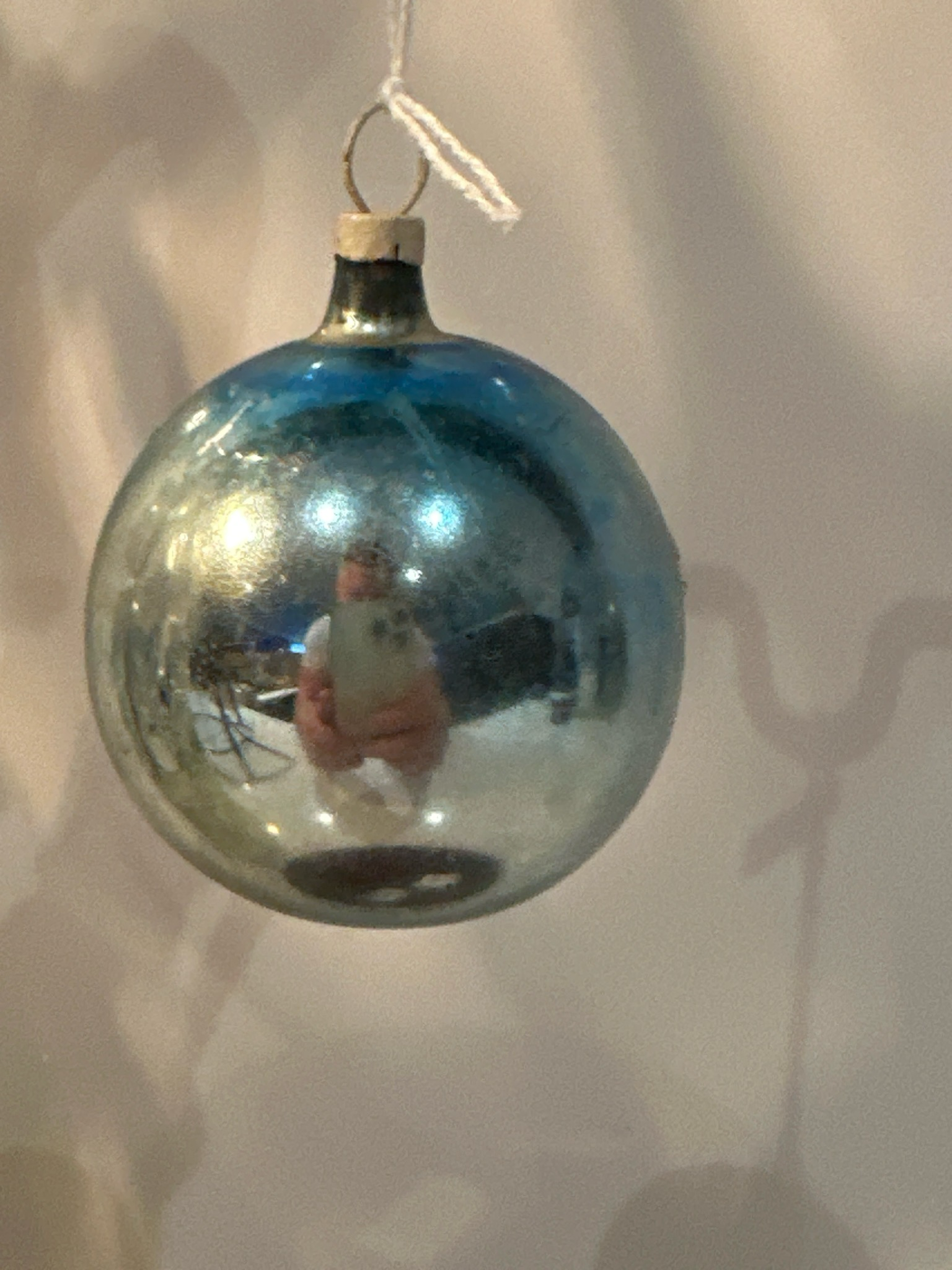 Glas bal oud blauw / jr 50 / 7 cm