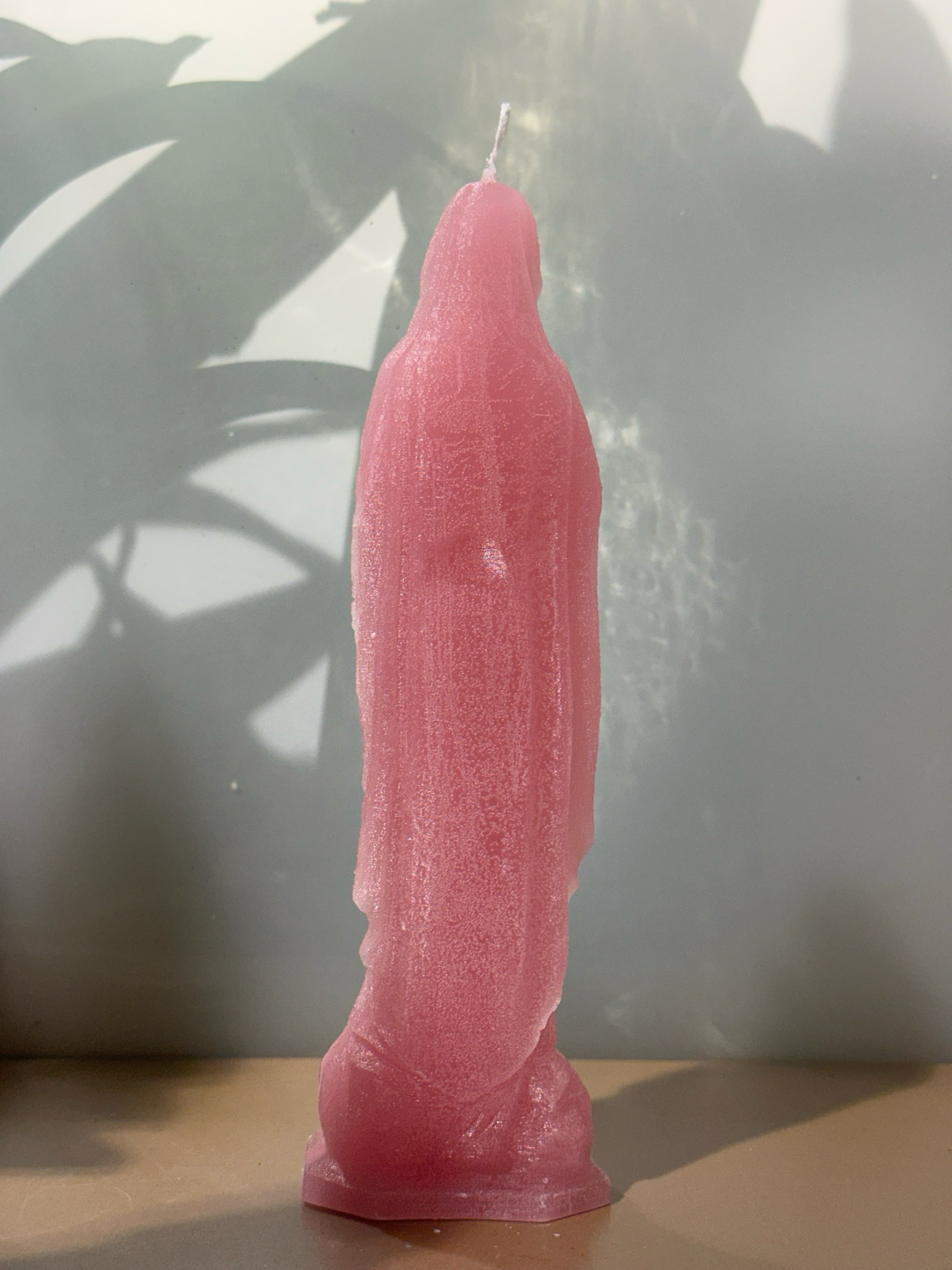 Maria kaars roze / 20 cm