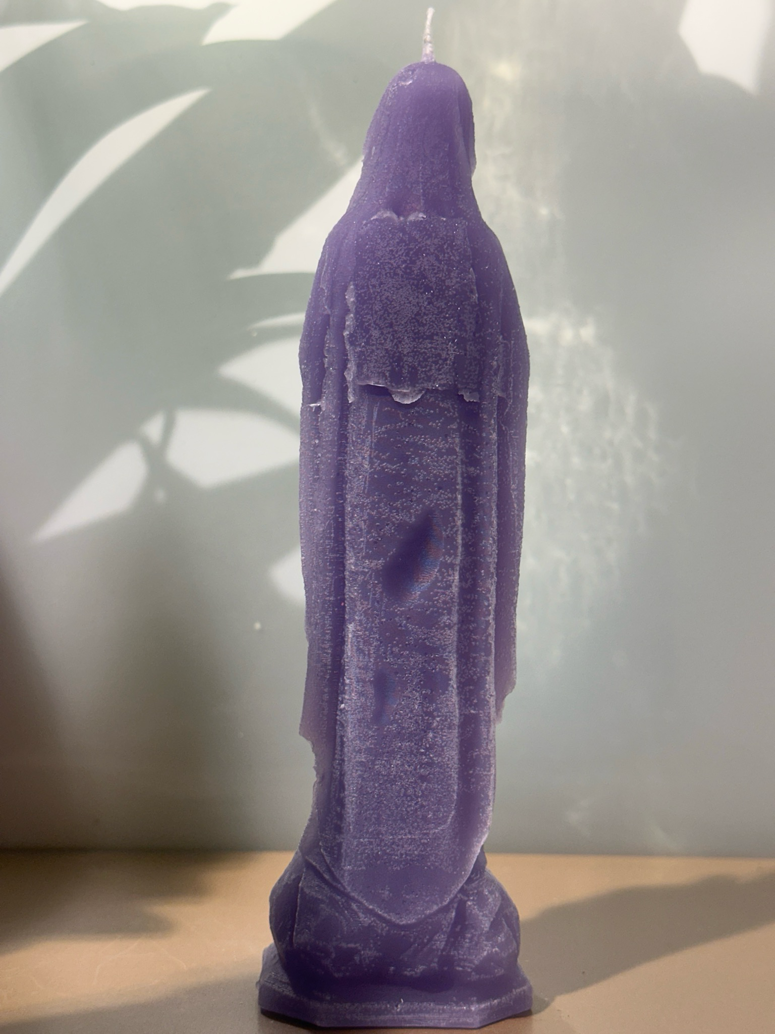 Maria kaars paars / 20 cm