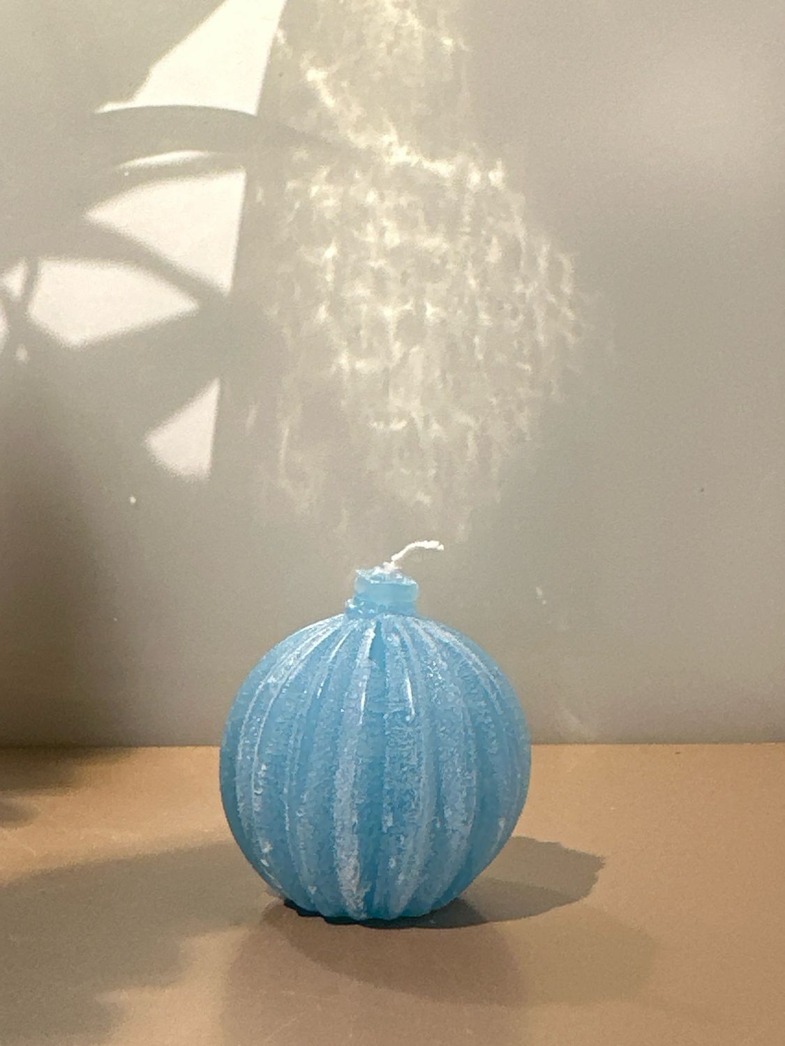 Bal kaars blauw / 7 cm