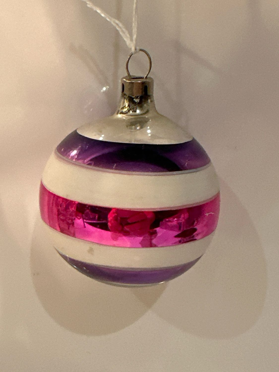 Bal paars, roze streep / jr 60 / 7 cm