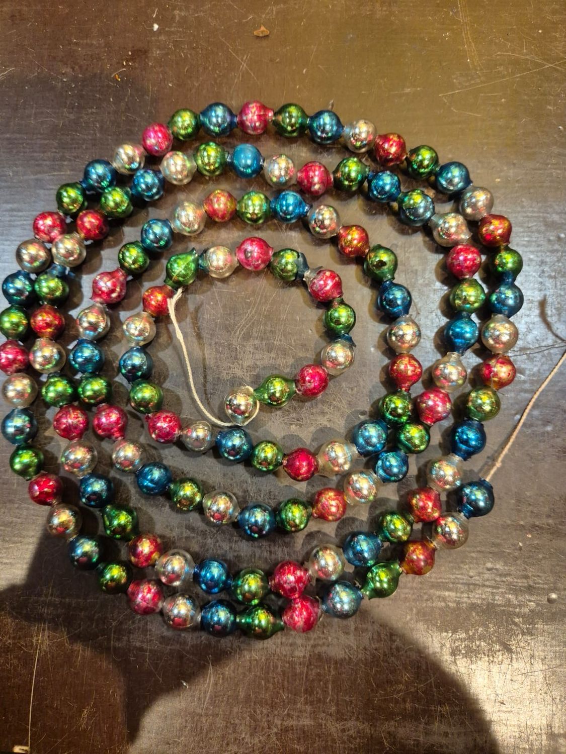 Glas ketting gekleurd (2) / 160 cm 1 cm glas