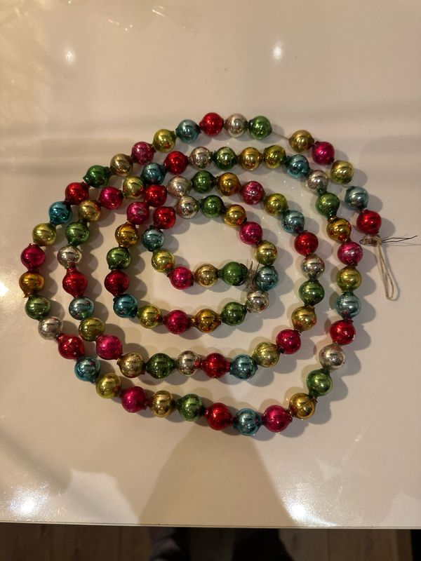 Glas ketting gekleurd (11) / 160 cm / 1,5 glas