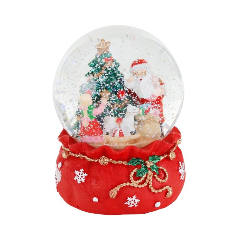 Sneeuwbol kerstman met cadeaus