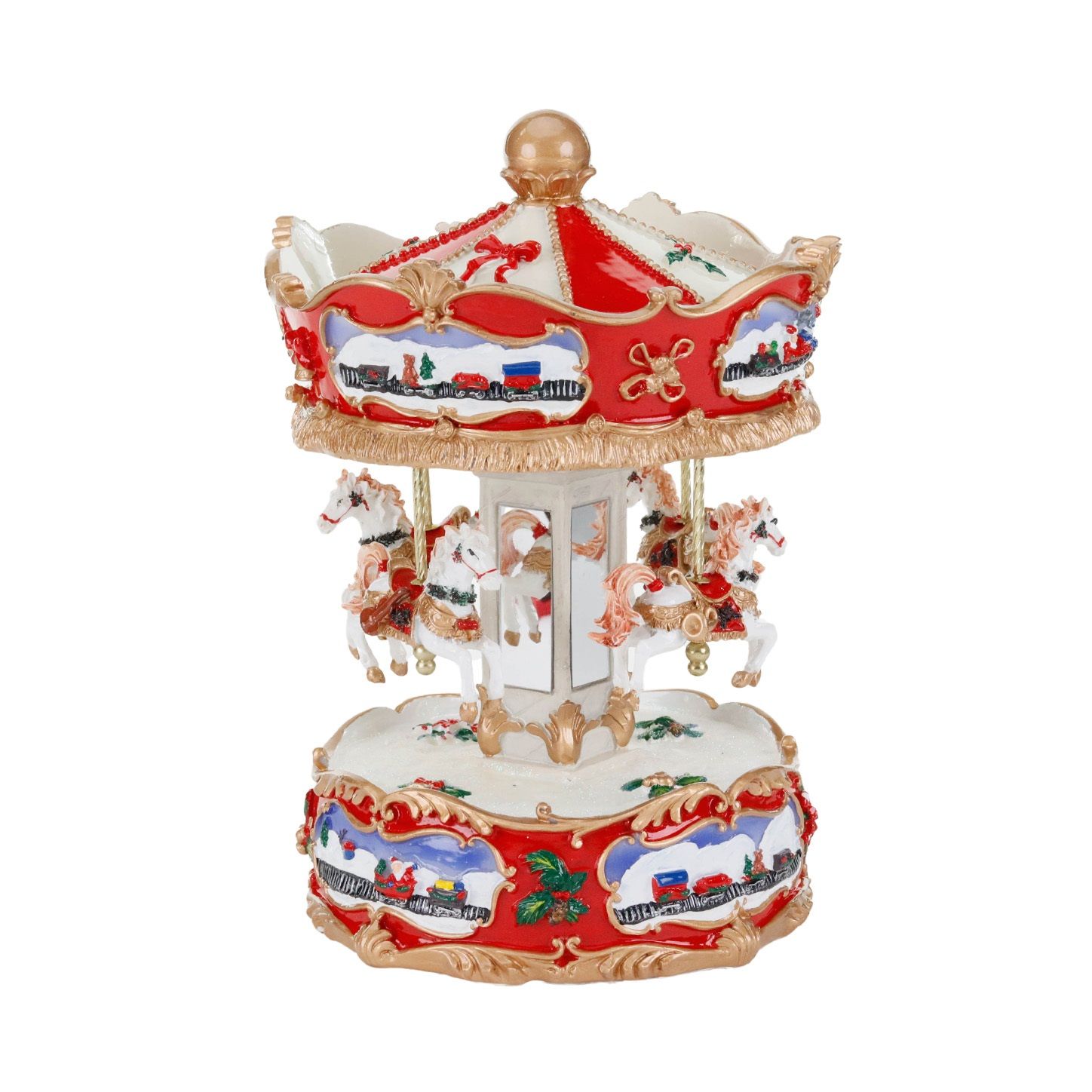 Draaimolen kerstpaaarden